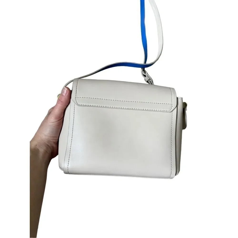 Kate Spade New York Cream Leather Flap‎ Closure Small Crossbody Bag